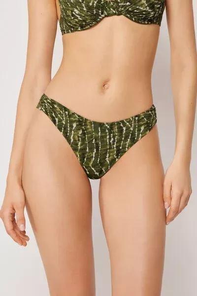 Green Tie-Dye Brazilian Bikini Bottoms, 5501_187E, large image number 0