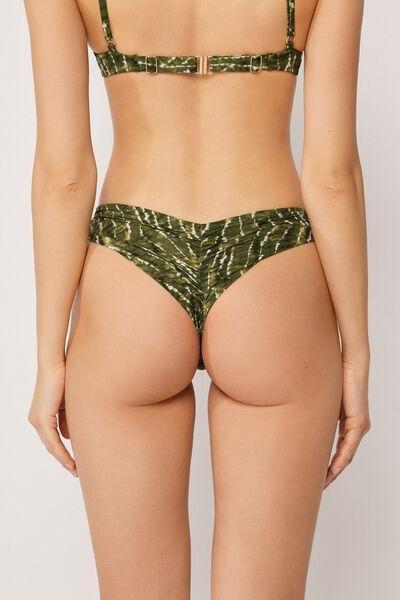 Green Tie-Dye Brazilian Bikini Bottoms, 5501_187E, large image number 2