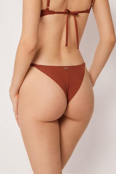 Brown Premium Fit Side Strap Brazilian Bikini Bottoms, 5501_161E, medium