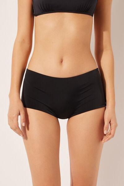 Black Lined Bikini Shorts, , large image number 0
