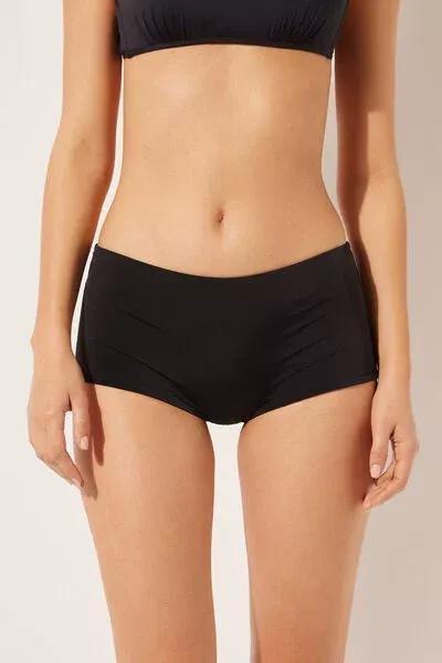 Black Lined Bikini Shorts, 5501_820C, large image number 3