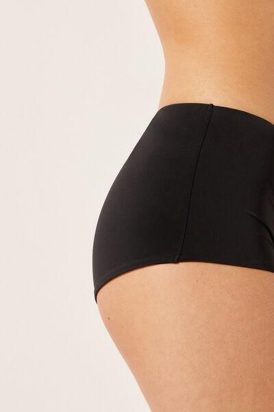 Black Lined Bikini Shorts, 5501_820C, large image number 5