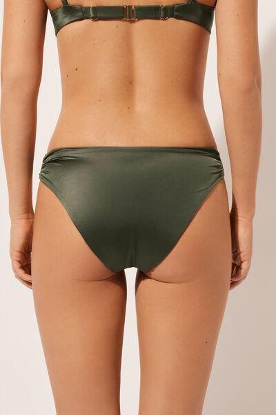 Green Shiny Satin Bikini Bottoms, , large image number 2