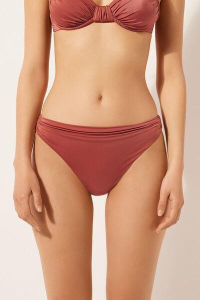 Pink Shiny Satin Bikini Bottoms, 5501_104E, large image number 0