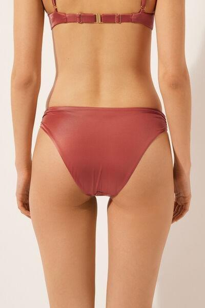 Pink Shiny Satin Bikini Bottoms, 5501_104E, large image number 2