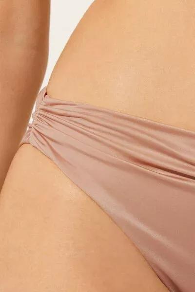 Pink Shiny Satin Bikini Bottoms, 5501_105E, large image number 3