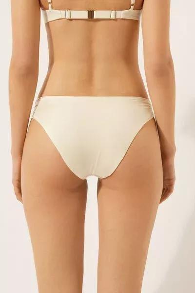 White Shiny Satin Bikini Bottoms, 5501_148E, large image number 2