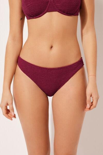 Red Crinkle Waves Bikini Bottoms, , large image number 1