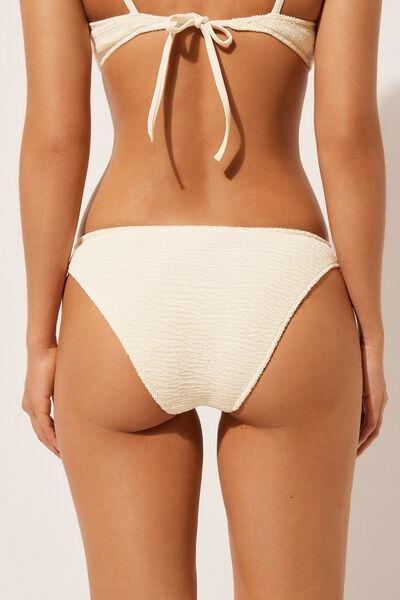 White Crinkle Waves Bikini Bottoms, , large image number 2