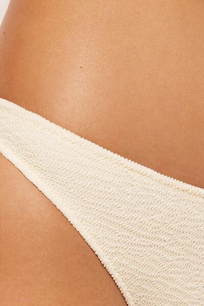 White Crinkle Waves Bikini Bottoms, 5501_044E, large image number 3