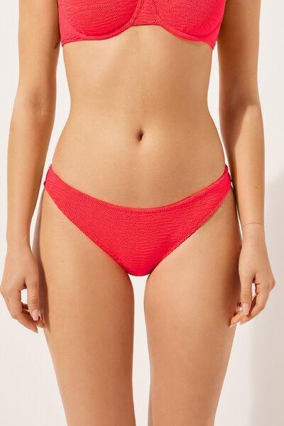 Red Crinkle Waves Bikini Bottoms, 5501_046E, large image number 0