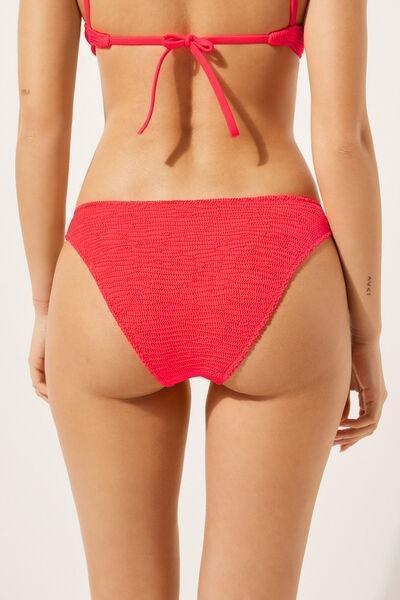Red Crinkle Waves Bikini Bottoms, 5501_046E, large image number 2