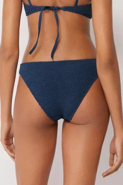 Navy Crinkle Waves Bikini Bottoms, 5501_157E, large image number 2