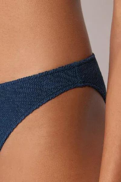 Navy Crinkle Waves Bikini Bottoms, 5501_157E, large image number 3