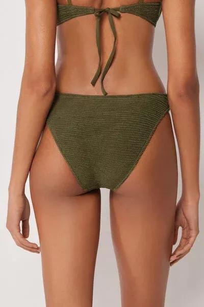 Green Crinkle Waves Bikini Bottoms, 5501_158E, large image number 2