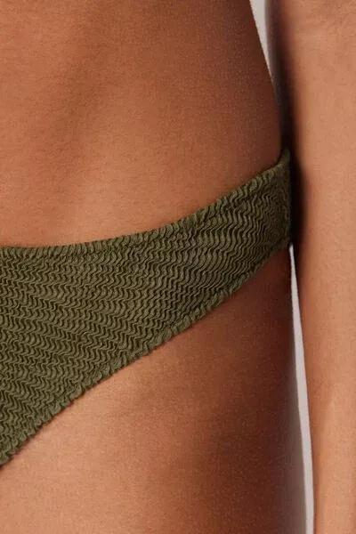 Green Crinkle Waves Bikini Bottoms, 5501_158E, large image number 3