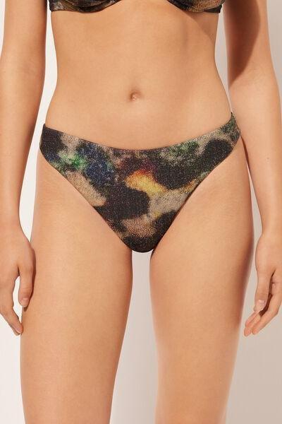 Multicolour Sparkling Camouflage Bikini Bottoms, 5501_888C, large image number 1
