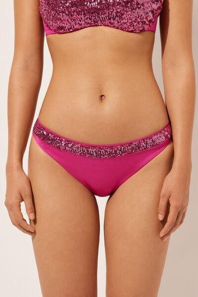 Pink Sequin Bikini Bottoms Glowing Surface, , large image number 1
