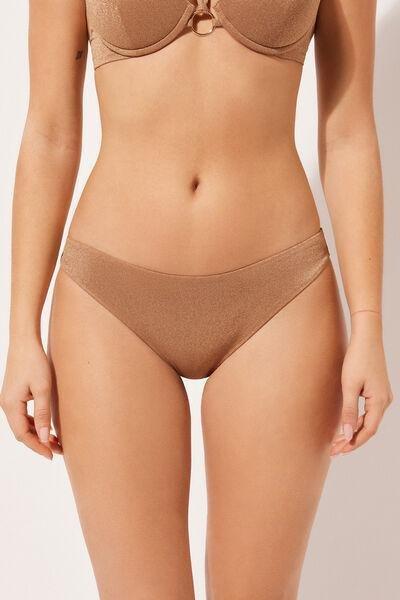 Brown Lined Bikini Bottoms, , large image number 1
