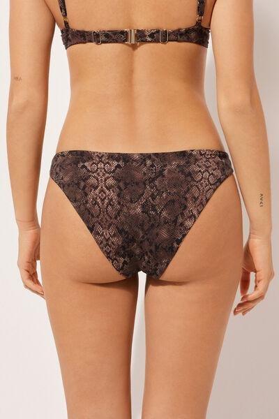 Brown Animal Print Bikini Bottoms, 5501_023E, large image number 2