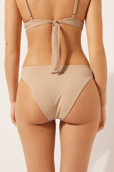 Gold Rounded Waist Bikini Bottoms, 5501_047E, large image number 2
