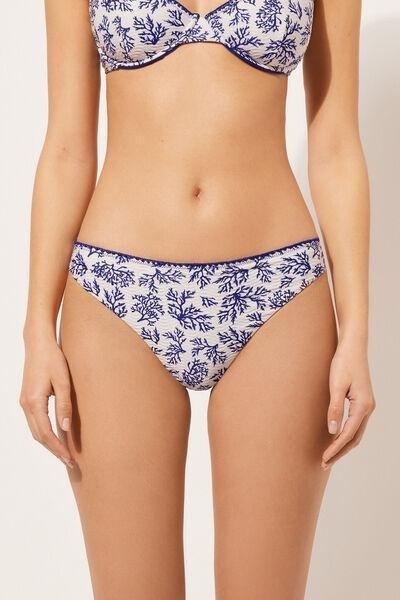Blue Lined Bikini Bottoms, 5501_049E, large image number 1