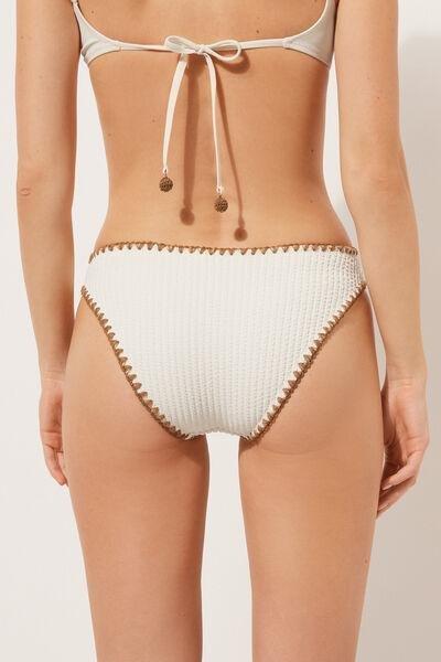 White Lined Bikini Bottoms, , large image number 2