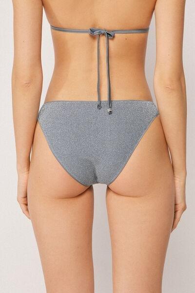 Blue Metallic Glow Invisible Seams Bikini Bottoms, 5501_179E, large image number 2