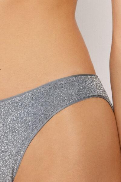 Blue Metallic Glow Invisible Seams Bikini Bottoms, 5501_179E, large image number 3