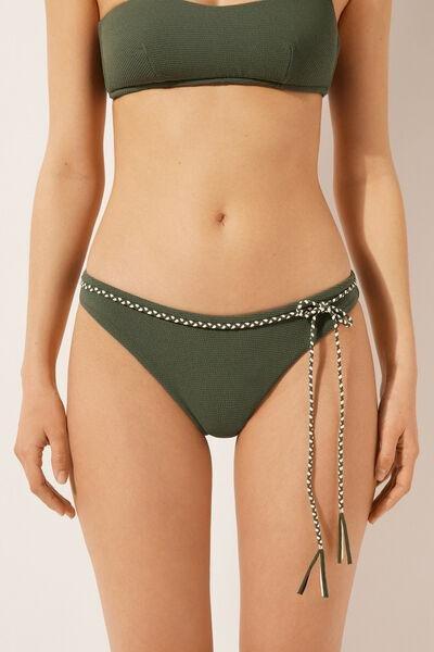 Green Crinkle Twist Bikini Bottoms, 5501_115E, large image number 1