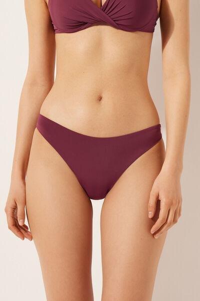 Burgundy Lined Bikini Bottoms, , large image number 1