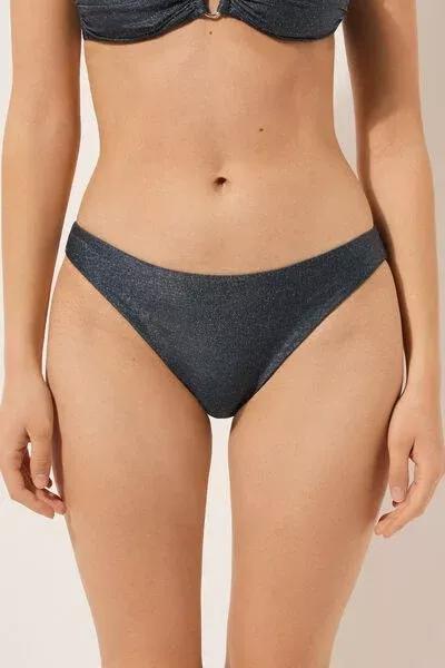 Blue Fully Lined Cotton Bikini Bottoms, 5501_167E, large image number 0