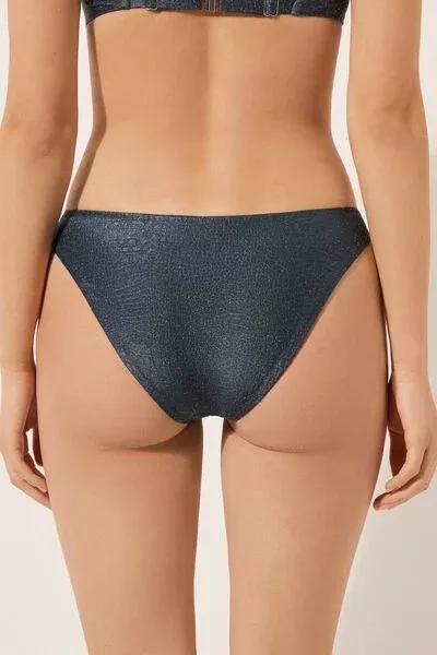 Blue Fully Lined Cotton Bikini Bottoms, 5501_167E, large image number 2