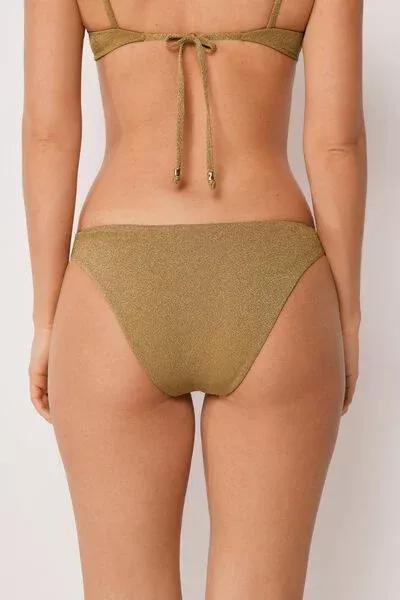 Brown Sophisticated Shine Lace Bikini Bottoms, 5501_172E, large image number 2