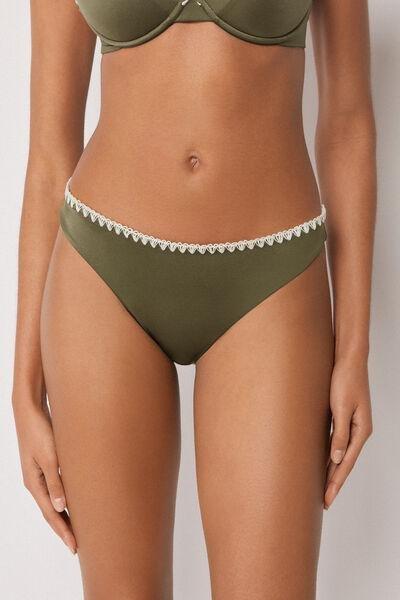 Green Refined Shine Bikini Bottoms, 5501_173E, large image number 0