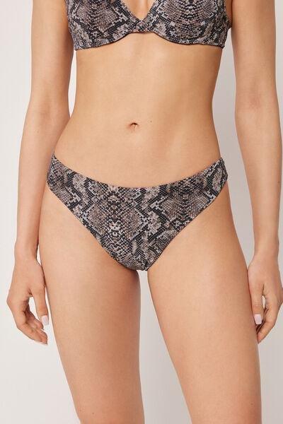 Black Classic Snake Bikini Bottoms, 5501_181E, large image number 0