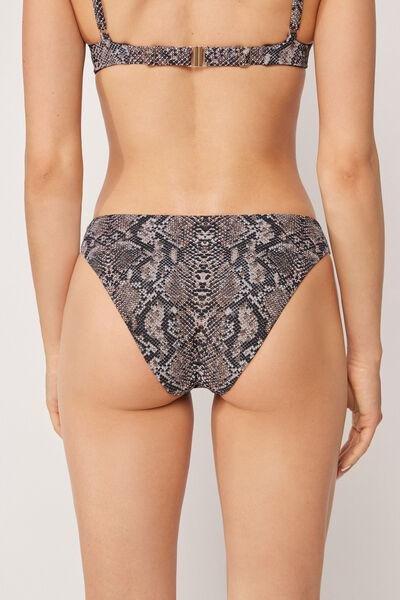 Black Classic Snake Bikini Bottoms, 5501_181E, large image number 2
