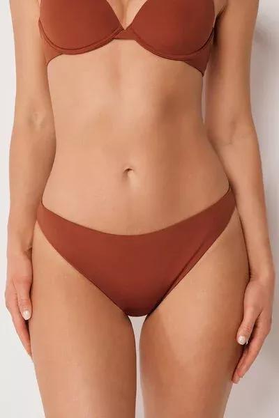 Brown Premium Fit Bikini Bottoms, 5501_161E, large image number 0