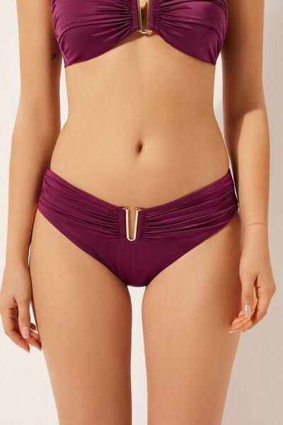 Burgundy High-Waisted Bikini Bottoms, , large image number 1