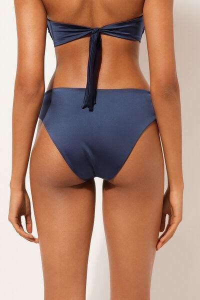 Navy High Waisted Bikini Bottoms, 5501_103E, large image number 2