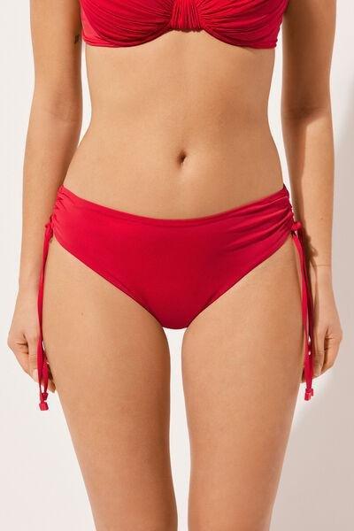 Red High-Waisted Bikini Bottoms, , large image number 1