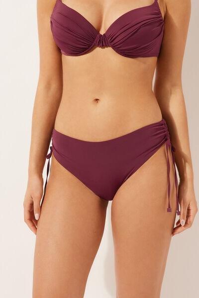 Burgundy High-Waisted Bikini Bottoms, , large image number 0