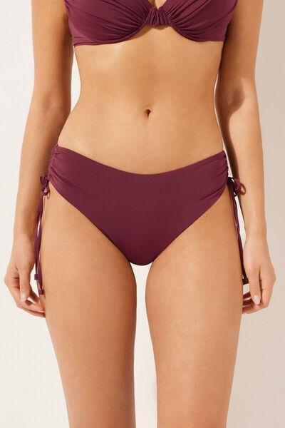 Burgundy High-Waisted Bikini Bottoms, , large image number 1