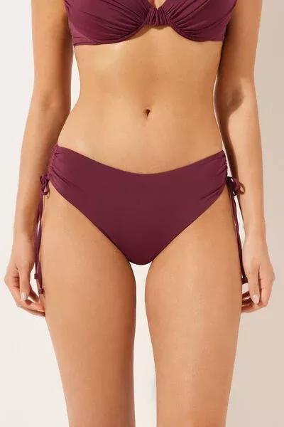 Burgundy High-Waisted Bikini Bottoms, 5501_101E, large image number 1