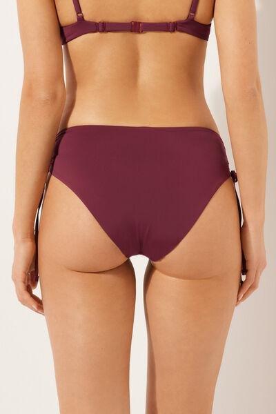 Burgundy High-Waisted Bikini Bottoms, , large image number 2