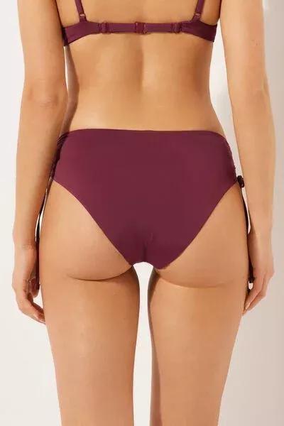 Burgundy High-Waisted Bikini Bottoms, 5501_101E, large image number 2