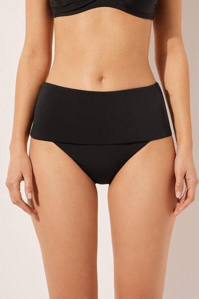Black High Waistband Bikini Bottoms, , large image number 1