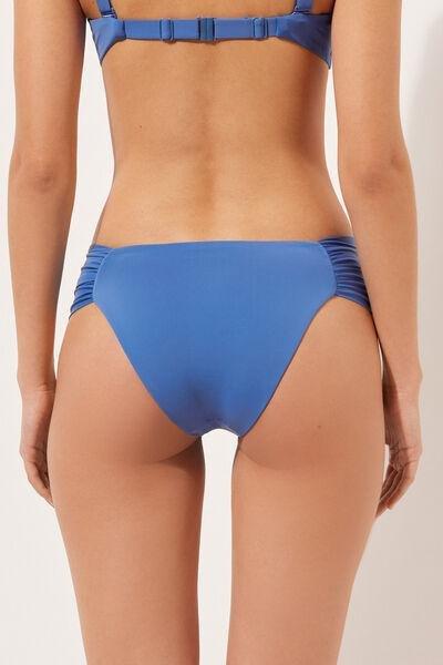 Blue Ruched Bikini Bottoms, , large image number 2