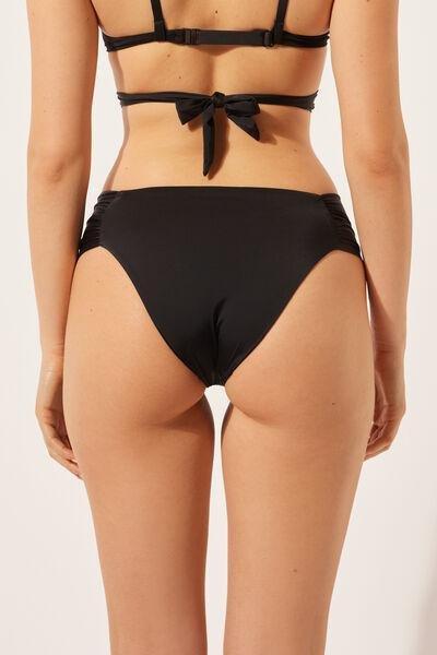 Black Ruched Bikini Bottoms, , large image number 2