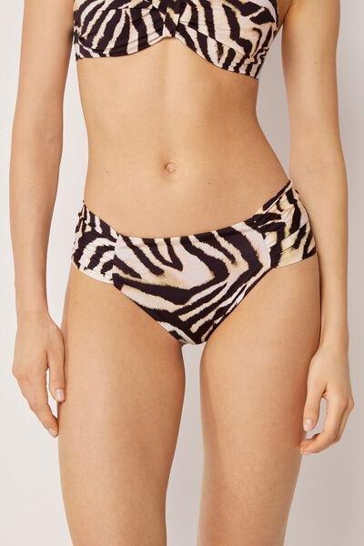 White/Black Savannah Zebra Bikini Bottoms, 5501_247E, large image number 0